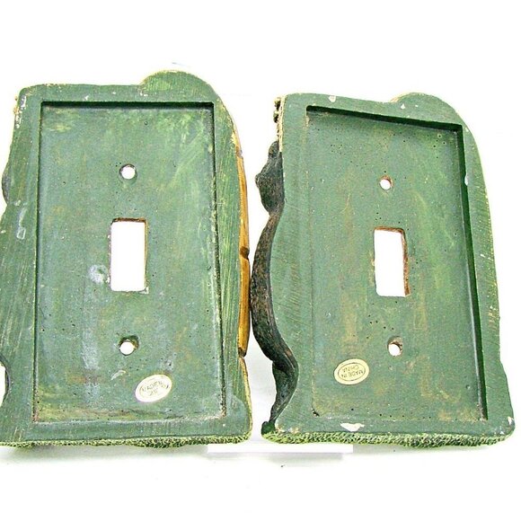 2 Resin Black Bear Canoe Single Light Switch Cover - Picture 4 of 7